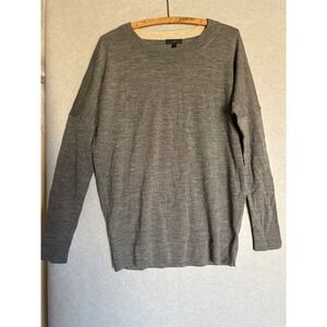 J. Crew Gray Mens S Merino Wool‎ Crew Neck Long Sleeve Heritage Casual Office